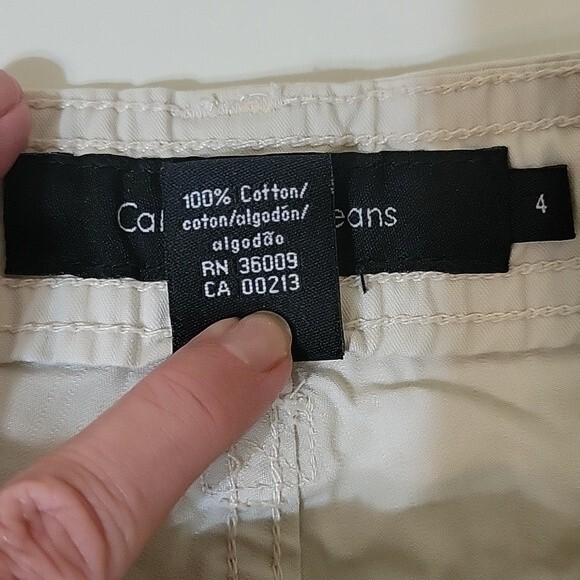 Calvin Klein Jeans shorts cream color size 4 - Picture 5 of 5